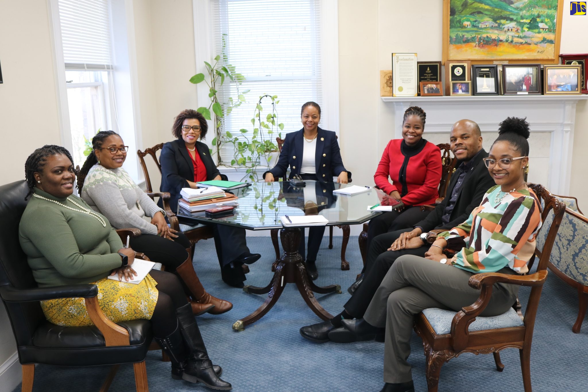 Minister Malahoo Forte Briefs Embassy Staff on Constitutional Reform Status