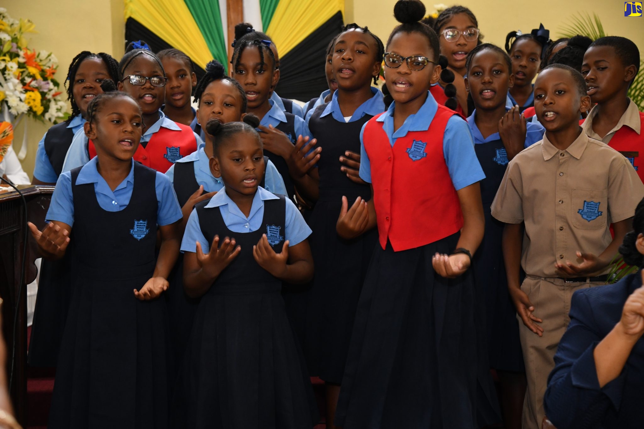 Students of McIntosh Memorial Primary School performed a song at the Wesley Mount Methodist Church in Williamsfield Manchester.  Occasion was the Child Month National Church Service on Sunday (May 7).
