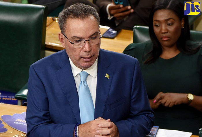 Minister of Science, Energy, and Technology, Hon. Daryl Vaz, makes his contribution to the 2023/24 Sectoral Debate in the House of Representatives on Wednesday (May 10).