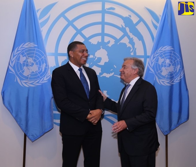 PM Holness Welcomes Historic Visit to Jamaica of UN Secretary General