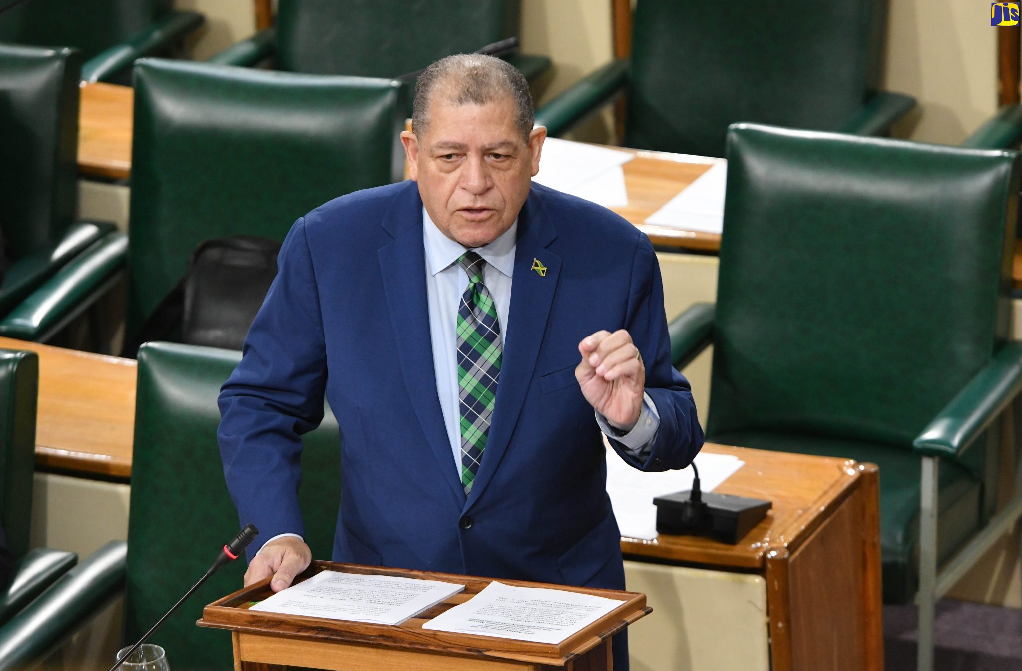 Minister of Transport and Mining, Hon. Audley Shaw, makes his contribution to the Sectoral Debate in the House of Representatives on May 9.