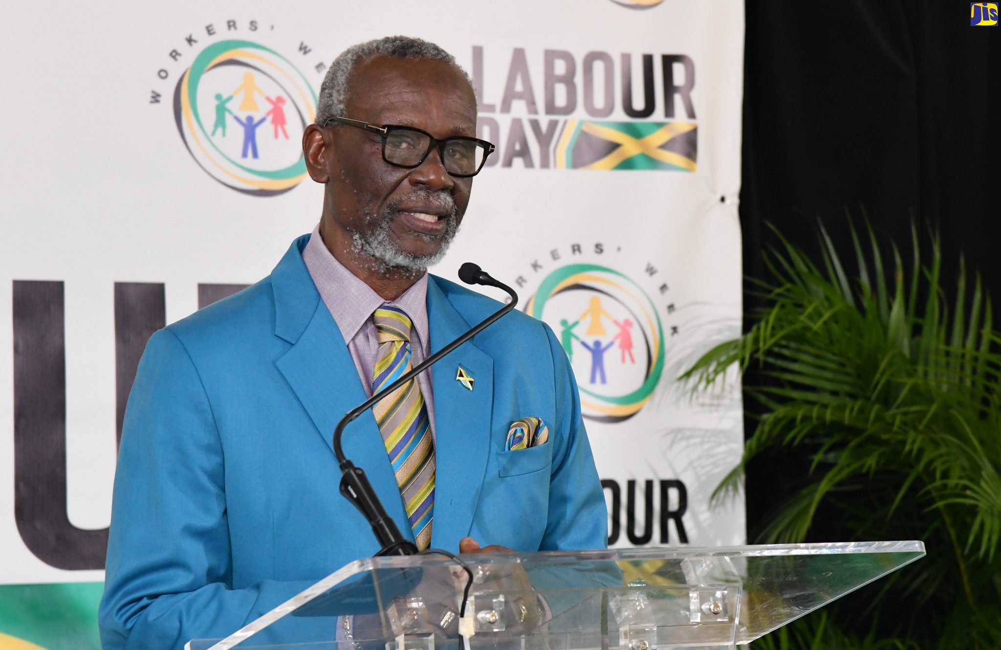 Minister of Local Government and Rural Development, Hon. Desmond McKenzie, brings remarks at the launch of Labour Day 2023 at the Office of the Prime Minister on May 2. 

