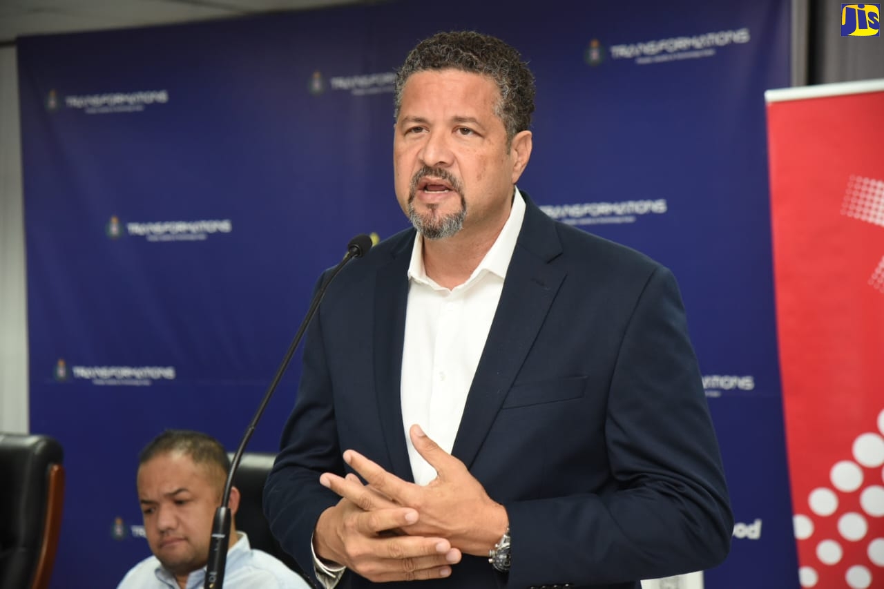 Jamaica Stock Exchange (JSE) Chairman, and Project STAR co-sponsor and public funding lead advisor, Julian Mair, makes a presentation during a press briefing at the Jamaica Constabulary Force (JCF) Headquarters in Kingston on Wednesday (June 14), to provide an update on the initiative’s implementation and outcomes to date.
