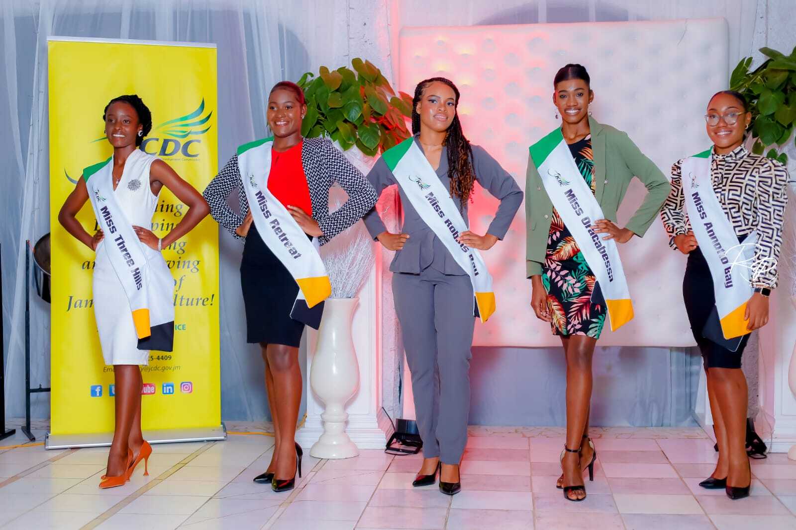 Contestants in the 2023 Jamaica Cultural Development Commission St Mary Festival Queen Competition who will vie for the title on Saturday, June 3. The entrants (from left) are Sherai Campbell,  Kimaria Henry, Kevaughna Brown, Dexanie Wood, and Tadwaine Wilson.