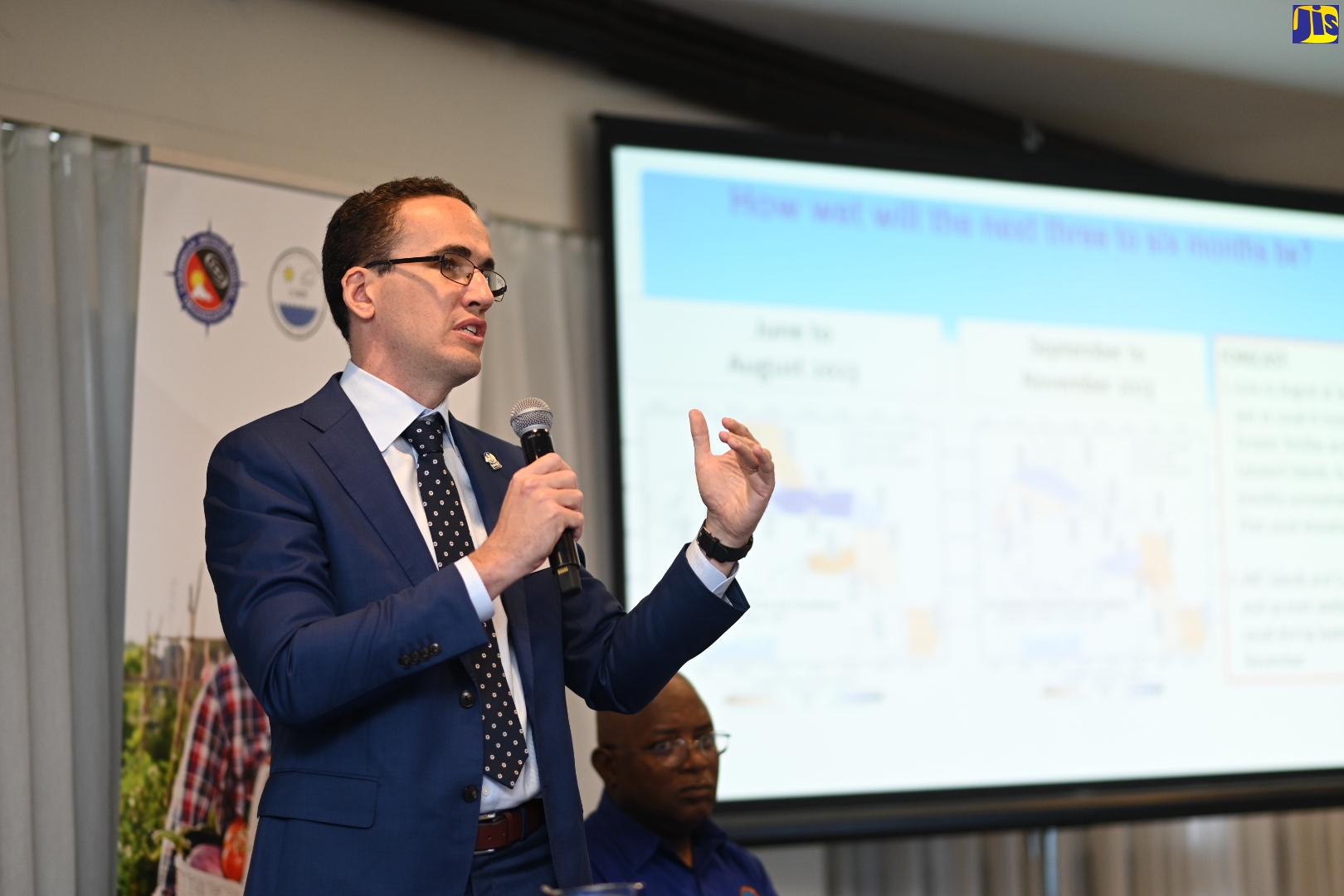 Climatologist at the Caribbean Institute for Meteorology and Hydrology (CIMH), Cédric Van Meerbeeck, gives an outlook on the 2023 Atlantic Hurricane season during the opening ceremony of the Caribbean Climate Outlook Forum, held recently at the Jamaica Pegasus Hotel in Kingston.