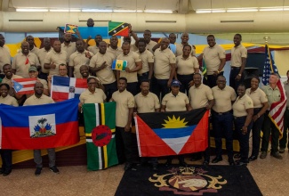 Firefighters from across the Caribbean who participated in bush fire management training carried out by the United States Forest Service (USFS), through its Natural Infrastructure for Caribbean Resilience (NICaR) programme.