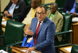Minister of Health and Wellness, Dr. the Hon. Christopher Tufton, addresses Tuesday’s (July 11) sitting of the House of Representatives.
