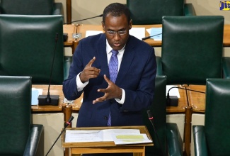 Minister of Finance and the Public Service, Dr. the Hon. Nigel Clarke, speaking in the House of Representatives on Tuesday (June 27).
