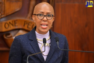 Minister of Education and Youth, Hon. Fayval Williams provides an update on the Ministry’s teacher recruitment and retention strategies during Wednesday’s (August 16) post-Cabinet press briefing at Jamaica House.
