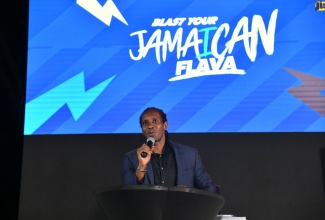 State Minister in the Ministry of Foreign Affairs and Foreign Trade, Hon. Alando Terrelonge, delivers the keynote address at Tuesday’s (August 22) launch of Pepsi-Cola Jamaica (PCJ) ‘JamaICAN Flava’ campaign at Hope Gardens in Kingston. The JamaICAN Flava campaign marks the continuation of the company’s dedication to empowering young Jamaicans to turn up the volume on what makes them unique.