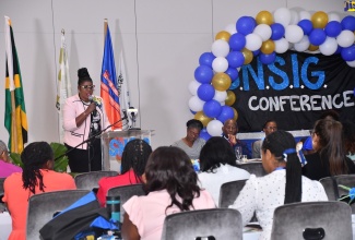 Regional Director in the Ministry of Education and Youth, Region 3, Karlene Segree, delivers an address on behalf of Minister of Education and Youth, Hon Fayval Williams, at the School Nurses Special Interest Group’s 19th Annual General Meeting and Health Education Conference at Ocean Coral Spring Hotel in Trelawny on July 12.