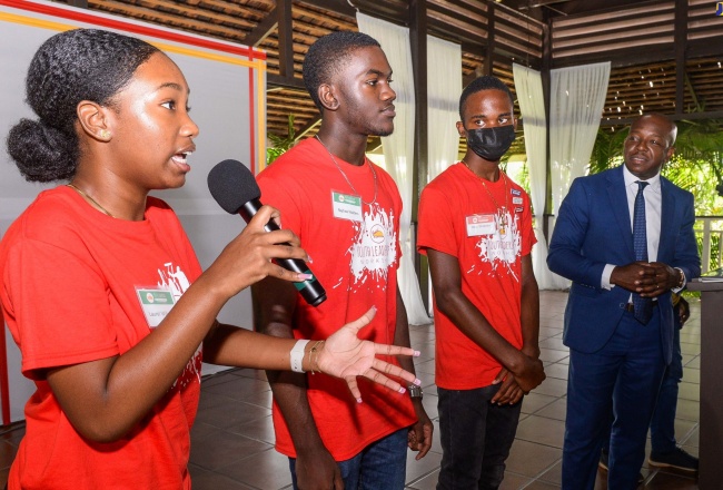 PHOTOS: Minister Charles Jr. at  Juici’s Youth Leadership Workshop