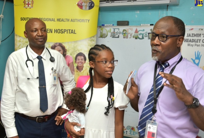 10-Year-Old Opens ‘Jazmin Corner’ at May Pen Hospital