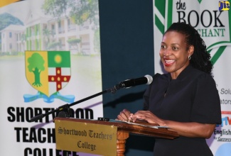 Minister of State in the Ministry of Education and Youth, Hon. Marsha Smith, addresses the opening ceremony for the fifth two-day semi-virtual International Conference on Maths Teaching on Wednesday (August 23) at Shortwood Teachers’ College in Kingston.