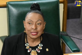 Minister of Culture, Gender, Entertainment and Sport, Hon. Olivia Grange, makes her contribution to the 2023/24 Sectoral Debate in the House of Representatives on Tuesday (June 13).