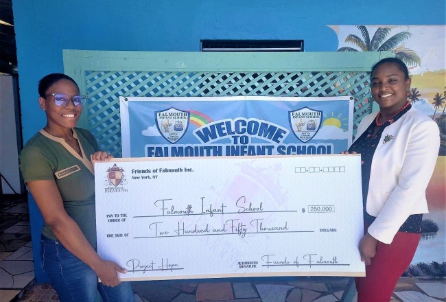 Diaspora Group Makes $250,000 Donation to Falmouth Infant School