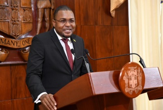 Minister without Portfolio in the Office of the Prime Minister with Responsibility for Information, Hon. Robert Morgan, addresses Wednesday’s (July 26) post-Cabinet press briefing, at Jamaica House in St. Andrew.