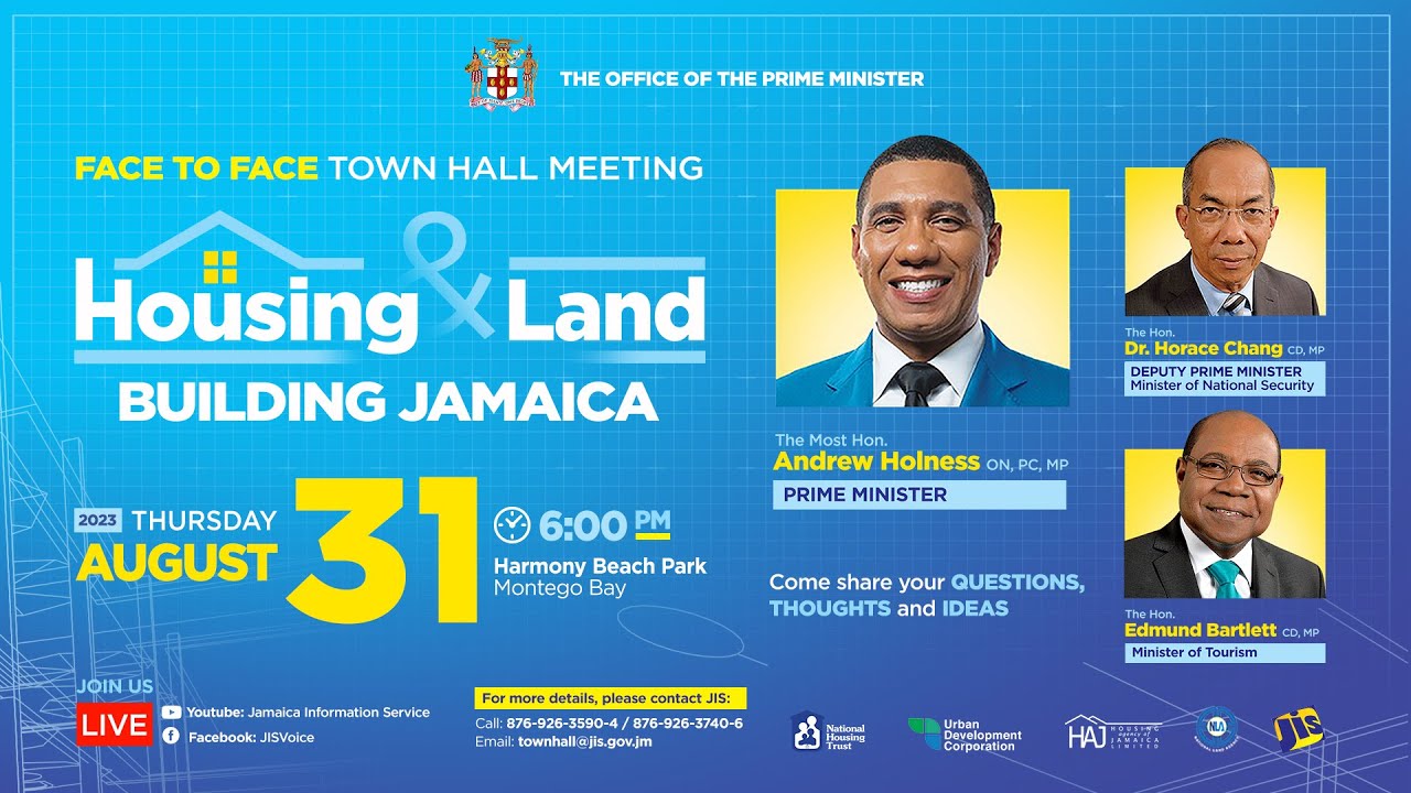 JISTV Office of the Prime Minister Face to Face Town Hall Meeting Housing and Land: Building Jamaica