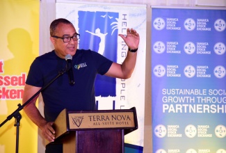 Minister of Health and Wellness, Dr. the Hon. Christopher Tufton, addresses the opening session for the 15th annual World Suicide Prevention Day Seminar at the Terra Nova All Suite Hotel in St. Andrew on Friday (September 8). The seminar was organised by Choose Life International (CLI).