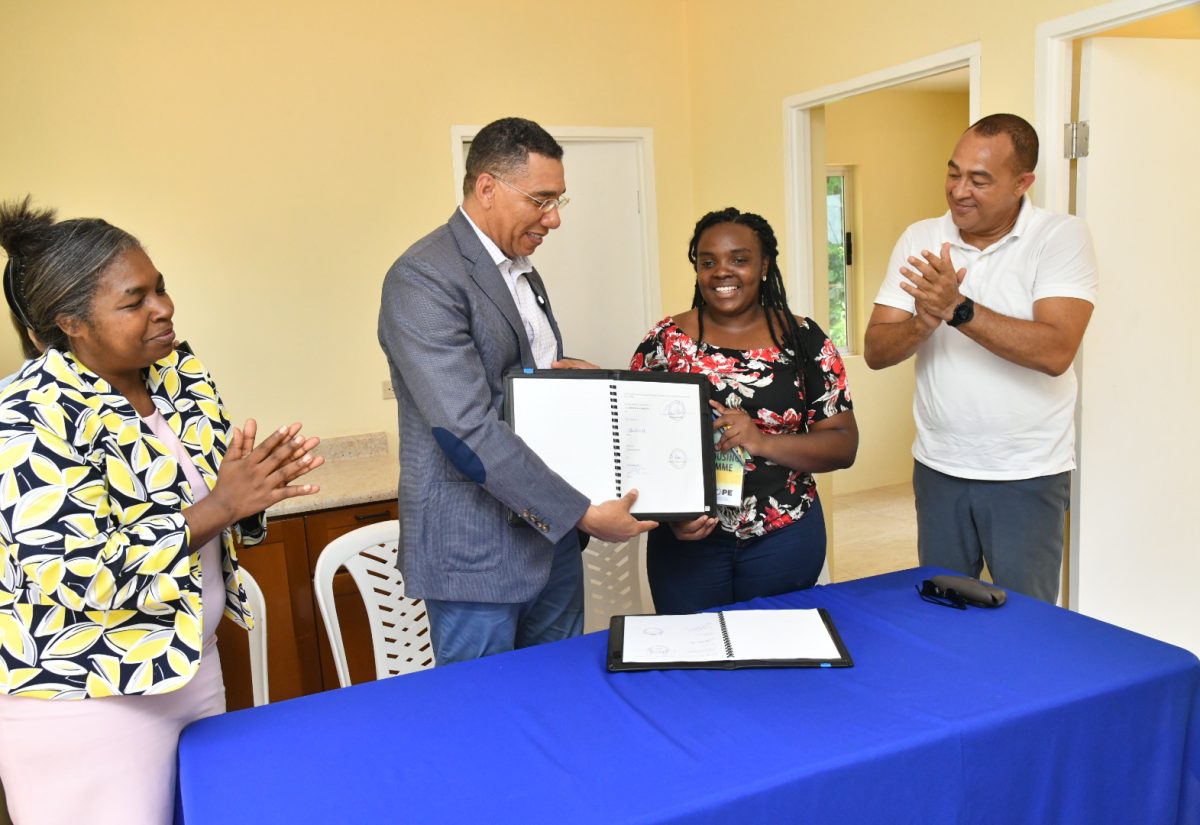 PHOTOS: PM Hands Over Two-Bedroom House at Old Road, St. Catherine