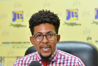 Medical doctor, Dr. Mario Evon Guthrie, speaks during a recent Jamaica Information Service (JIS) ‘Think Tank’ about the National Family Planning Board (NFPB) Champions for Change Campaign.

