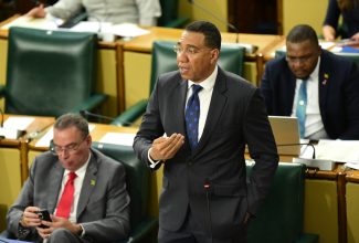 Prime Minister, the Most Hon. Andrew Holness, makes a statement in the House of Representatives on Tuesday (October 10).