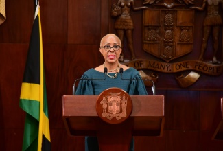 Minister of Education and Youth, Hon. Fayval Williams, addresses Wednesday’s (October 25) post-Cabinet press briefing at Jamaica House.

