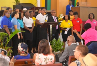 Members of the Bustamante Hospital for Children choir perform during the institution’s 60th anniversary church service on Sunday (November 5). The service was held the Boulevard Baptist Church in St. Andrew under the theme ‘Celebrating 60 Years of World-class Paediatric Care’.

