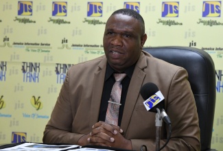 Director for Training Infrastructure Development at the HEART NSTA/Trust, Dwayne Bent, addresses a recent JIS Think Tank.

