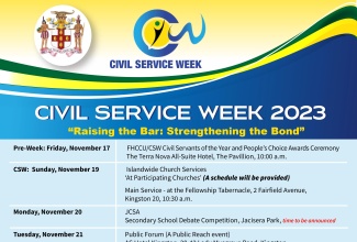 Civil servants will take centre stage as Civil Service Week 2023 will highlight outstanding members of the public service. The week is being celebrated from November 19 t 25, under the theme, ‘Raising the Bar: Strengthening the Bond’.

