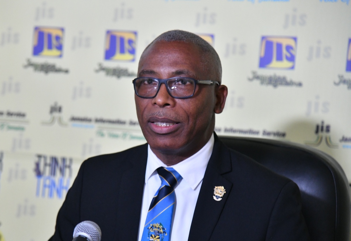 Dean of the Faculty of the Built Environment at the University of Technology (UTech), Jamaica, Professor Garfield Young, speaks at a recent JIS ‘Think Tank’.