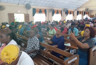 Stakeholders in attendance at the Jamaica Association for Health Education and Promotion (JAHEP) Health Education and Promotion Week church service, which was held at the Bethel Tabernacle United Pentecostal Church in Ocho Rios, St. Ann, recently.

