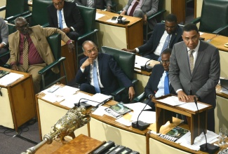 Prime Minister, the Most Hon. Andrew Holness, speaking in the House of Representatives.


