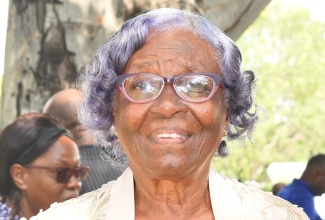 Retired educator and community stalwart, Casilda Allen, on the lawns of King’s House, National Heroes Day 2023.  She was among the over 200 Jamaicans who were recognised for their contribution to nation-building, during the annual National Honours and Awards Ceremony.

