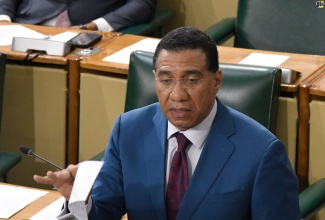 Prime Minister, the Most. Hon. Andrew Holness, speaking in the House of Representatives. 
