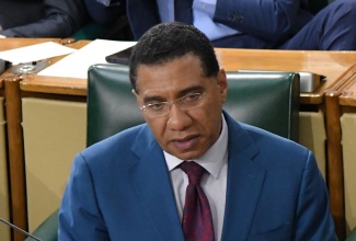 Prime Minister, the Most. Hon. Andrew Holness, speaking in the House of Representatives.

