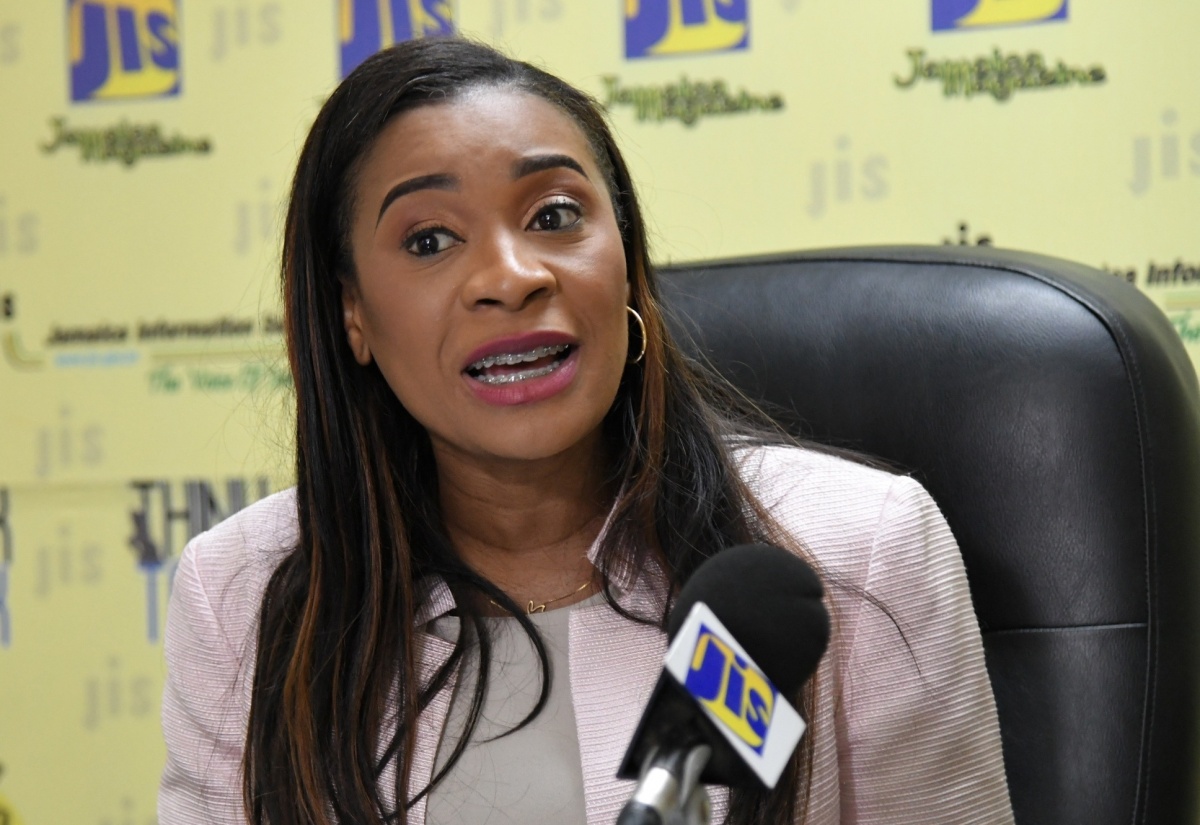Managing Director, HEART/NSTA Trust, Dr. Tanisha Ingleton, speaks during a Jamaica Information Service (JIS) Think Tank at the agency’s head office in Kingston on Tuesday (November 7).