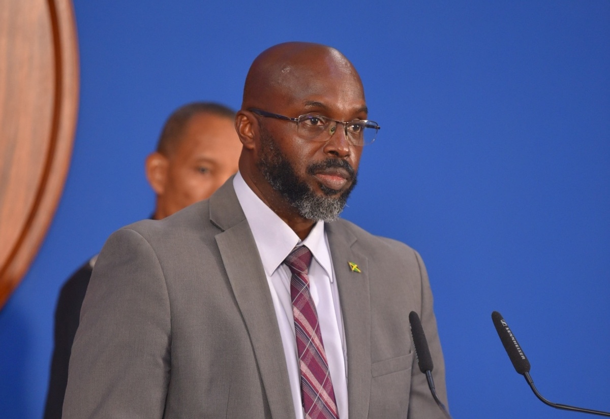 Acting Deputy General, Office of Disaster Preparedness and Emergency Management (ODPEM), Richard Thompson, addresses a press conference at the Office of the Prime Minister on Monday (October 30).