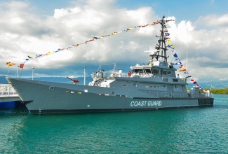 Pictured is His Majesty’s Jamaican Ship (HMJS) Norman Manley. The naming and commissioning ceremony was held at the Port Royal Cruise Terminal in Kingston on November 29. It is the latest addition to the Jamaica Defence Force (JDF) fleet.

