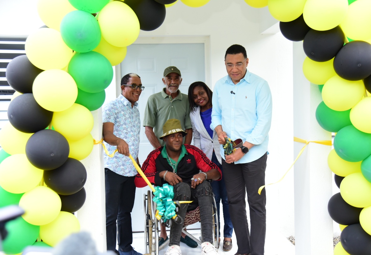 PHOTOS: Prime Minister Holness Hands Over House in St. Mary
