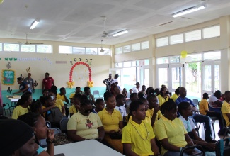 Participants at the Lister Mair/Gilby High School for the Deaf Drug Awareness Youth Day, held recently at the institution’s Papine campus in St. Andrew, under the theme ‘Drug-Free Lifestyle Trending for Youth’.