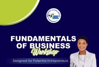 Official flyer for the Jamaica Business Development Corporation (JBDC) ‘Fundamentals of Business’ workshop.