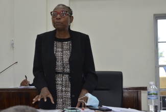Medical Officer of Health for Westmoreland, Dr. Marcia Graham, addresses the monthly meeting of the Westmoreland Municipal Corporation held in Savanna-la-Mar on Thursday (January 11). 

