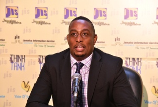 Assistant General Manager for Compliance Management at the NHT, Dameon McNally, speaking at a recent JIS Think Tank.