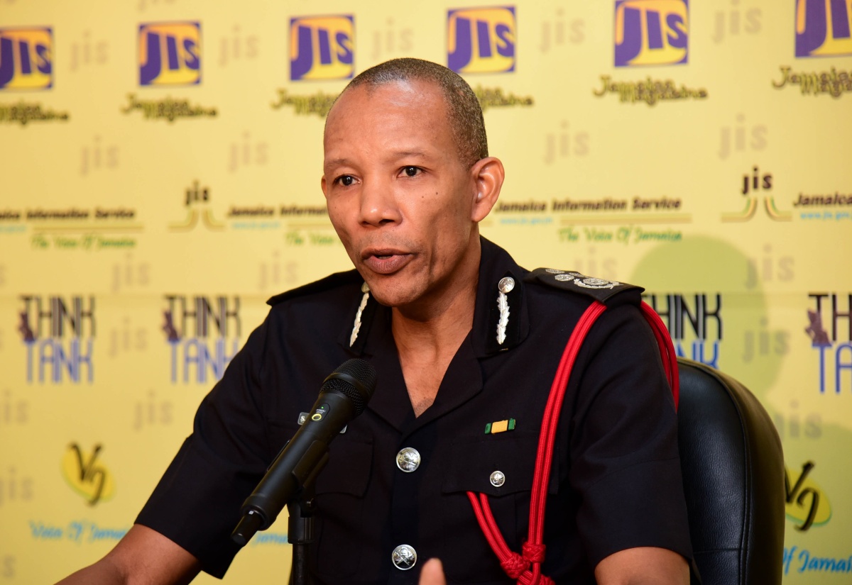 Commissioner of the Jamaica Fire Brigade (JFB), Stewart Beckford, speaking at a recent Jamaica Information Service (JIS) Think Tank.