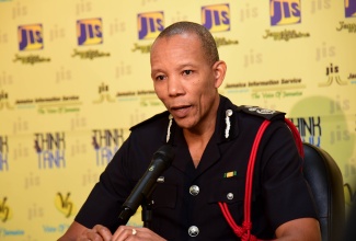 Commissioner, Jamaica Fire Brigade (JFB), Stewart Beckford, speaks at a recent Jamaica Information Service (JIS) Think Tank.

