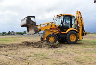 Preparatory work being carried out under the Portmore Resilience Park Project in St. Catherine.