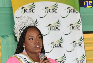 Miss Jamaica Festival Queen, Aundrene Cameron addresses the audience at the launch her official Festival Queen Project titled ‘Girls Who Fight Back’ on Saturday (February 17), at the Ranny Williams Entertainment Centre in Kingston. The ‘Girls Who Fight Back initiative stems from Ms. Cameron's deep concern over the escalating violence against women and girls in Jamaica. Witnessing this troubling trend over the years has motivated her to take action and empower young girls to protect themselves.

 