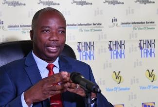 Chair of the Jamaica Day Planning Committee and Senior Education Officer, Ministry of Education Youth, Marlon Williams, addresses a recent Jamaica Information Service (JIS) ‘Think Tank’.