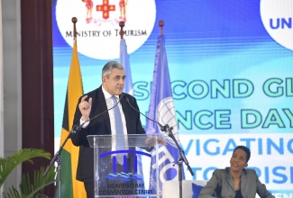 United Nations World Tourism Organization (UNWTO) Secretary-General, Zurab Pololikashvili addresses the Global Tourism Resilience Day Conference, held recently in Montego Bay.

